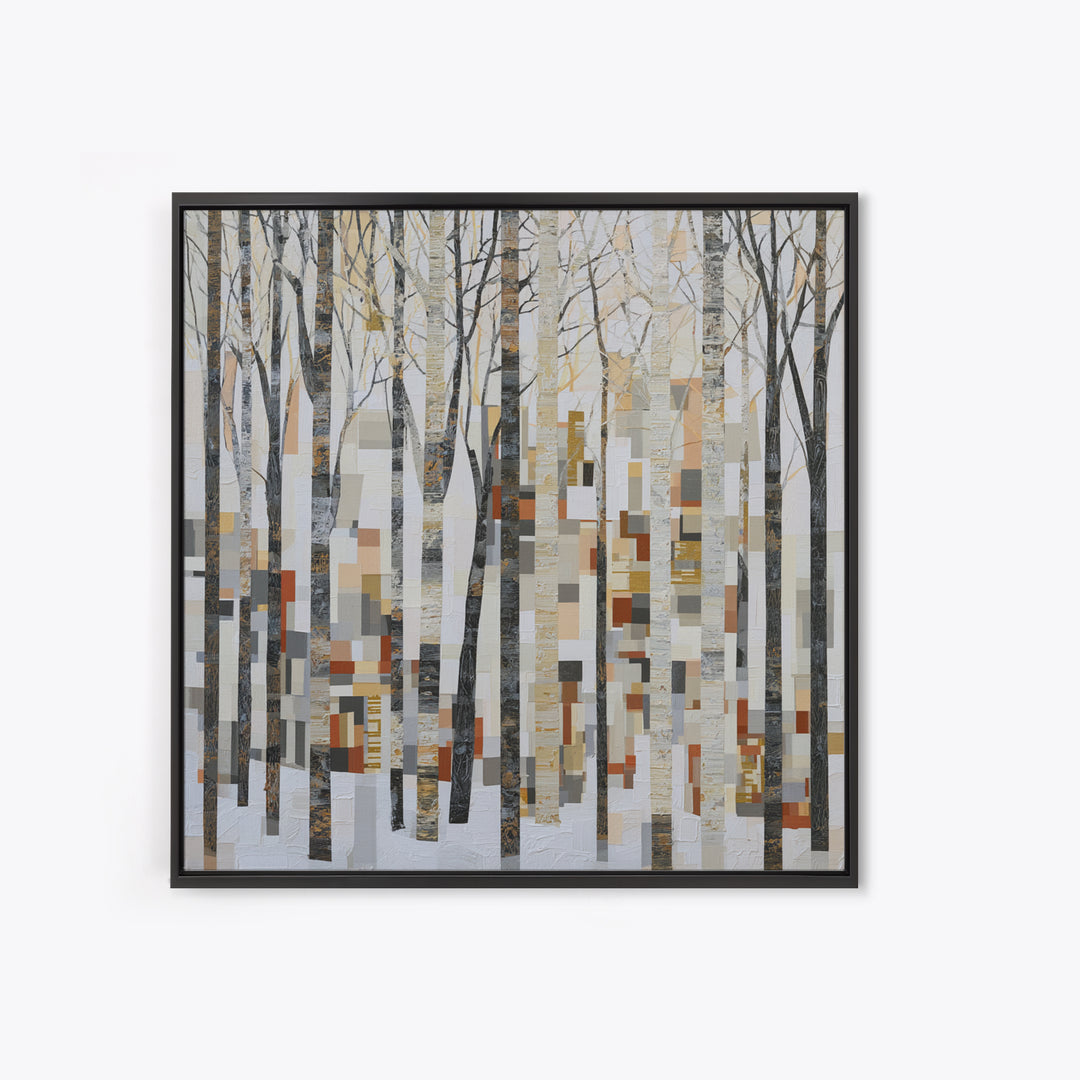 Snowy Nordic Forest Canvas Print, Scandinavian Art, Wall Hanging, Living Room Decor, Fine Art, Nordic, Living Room Wall Art, SCA-1x1-97