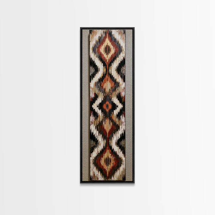 Scandinavian Textile Pattern Canvas Print, Scandinavian Art, Large Wall Art, Living Room Decor, Nordic, Living Room Wall Art, SCA-1x3-28