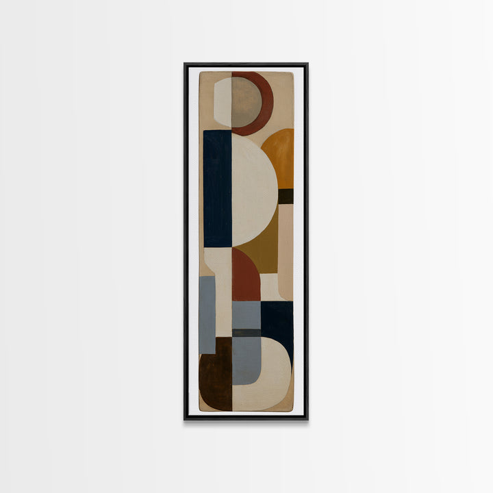 Soft Beige Geometric Abstraction Canvas Print, Scandinavian Art, Floral Wall Art, Living Room Decor, Fine Art, Nordic, SCA-1x3-39