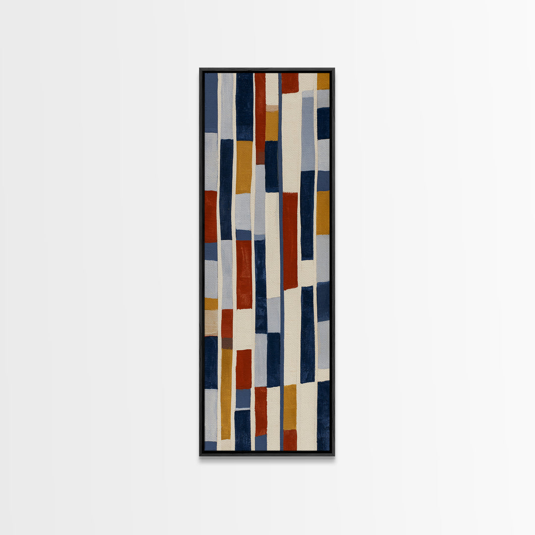 Scandinavian Textile Pattern Framed Canvas Print, Scandinavian Art, Printable Wall Art, Living Room Decor, Fine Art, Nordic, SCA-1x3-4