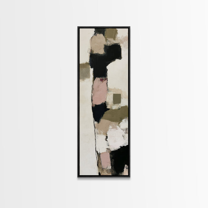 Soft Wool Texture Abstract Canvas Print, Scandinavian Art, Neutral Decor, Living Room Decor, Fine Art, Nordic, Wall Decor, SCA-1x3-55