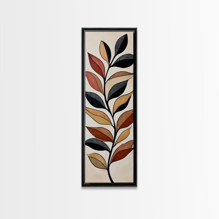 Single Black Branch on Warm White Background Canvas Print, Scandinavian Art, Canvas Print, Living Room Decor, Fine Art, Nordic, SCA-1x3-56