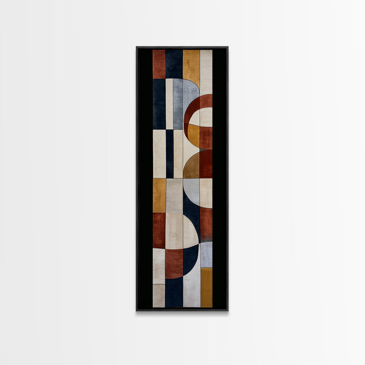 Soft Wool Texture Abstract Framed Canvas Print, Scandinavian Art, Room Decor, Living Room Decor, Nordic, Mid Century Modern, SCA-1x3-79