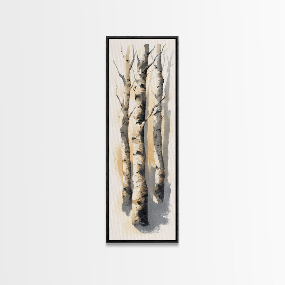 Simple Mushroom and Moss Forest Study Canvas Print, Scandinavian Art, Living Room Wall Art, Living Room Decor, Nordic, SCA-1x3-84