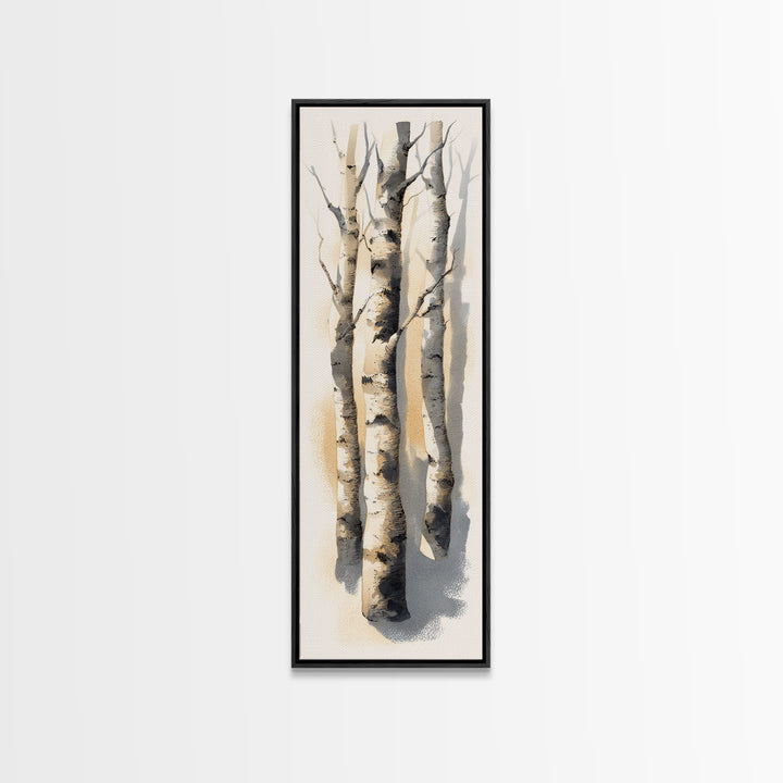 Simple Mushroom and Moss Forest Study Canvas Print, Scandinavian Art, Living Room Wall Art, Living Room Decor, Nordic, SCA-1x3-84