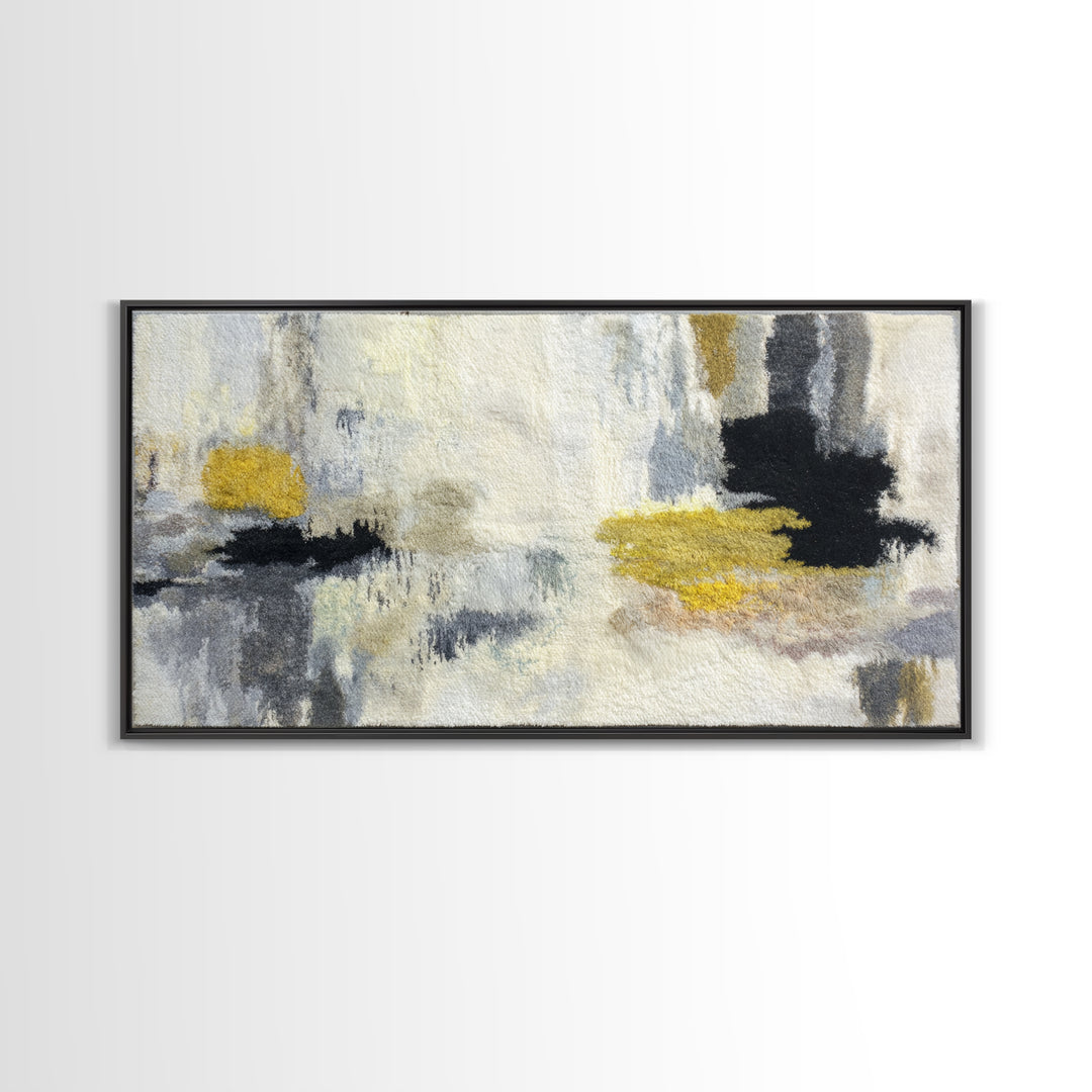 Scandinavian Textile Pattern Framed Canvas Print, Scandinavian Art, Textured Painting, Living Room Decor, Fine Art, Nordic, SCA-2x1-12