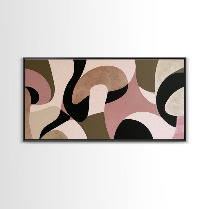 Simple Mushroom and Moss Forest Study Canvas Print, Scandinavian Art, Statement Artwork, Living Room Decor, Nordic, SCA-2x1-20