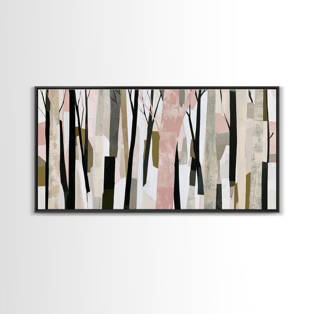 Snowy Nordic Forest Canvas Print, Scandinavian Art, Wall Hanging, Living Room Decor, Fine Art, Nordic, Living Room Wall Art, SCA-2x1-21