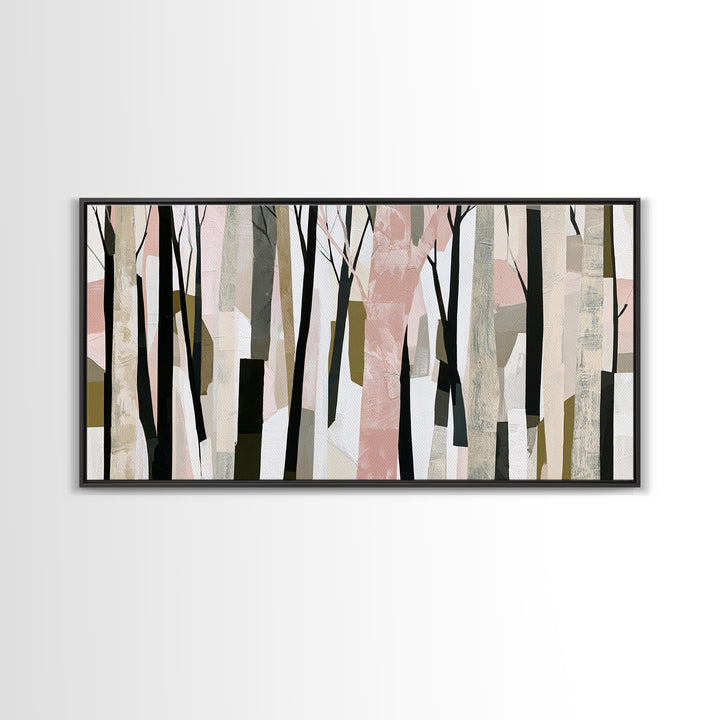 Snowy Nordic Forest Canvas Print, Scandinavian Art, Wall Hanging, Living Room Decor, Fine Art, Nordic, Living Room Wall Art, SCA-2x1-21