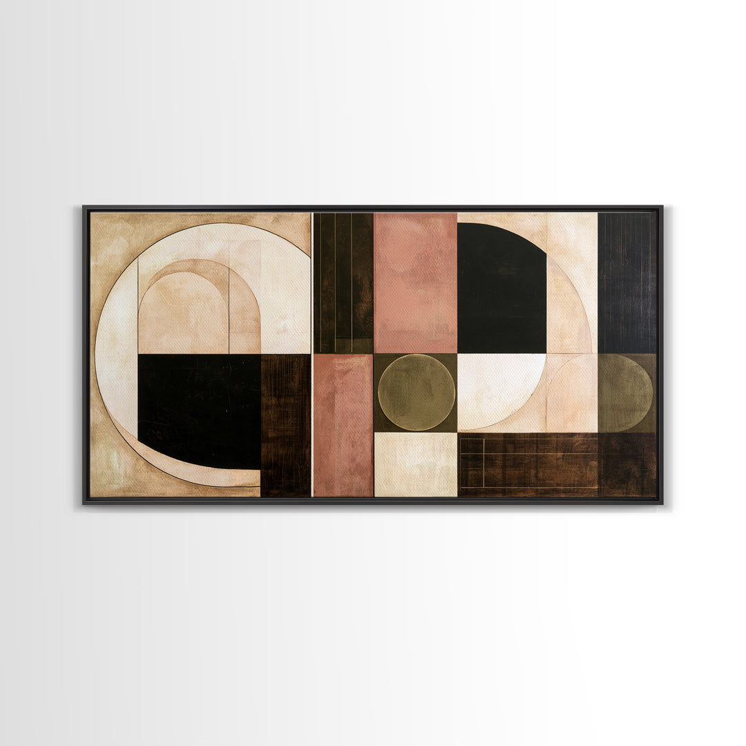 Abstract Arch Shapes Canvas Print, Scandinavian Art, Living Room Decor, Abstract Art, Nordic, Modern Wall Art, SCA-2x1-58