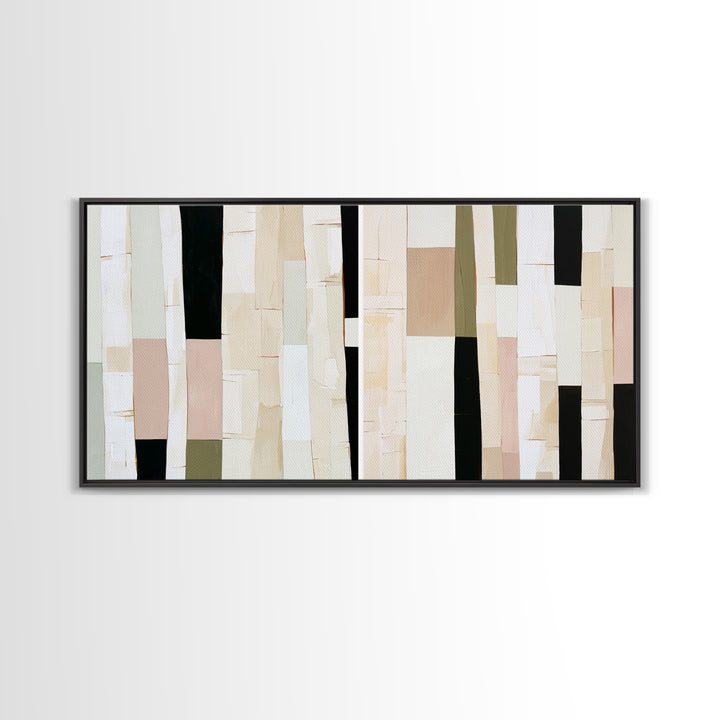 Birch Tree Trunks Canvas Print, Scandinavian Art, Wall Art Print, Living Room Decor, Oil Painting, Nordic, Fine Art Print, SCA-2x1-77
