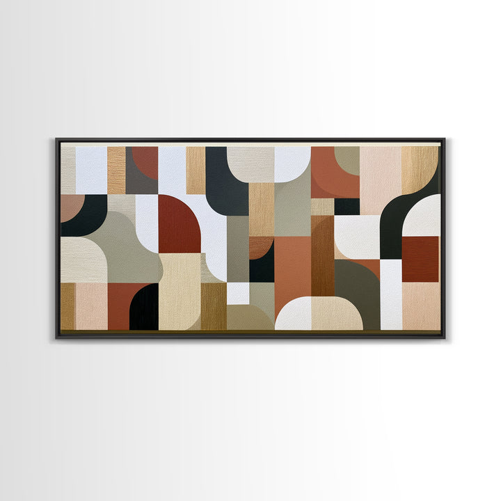 Soft Wool Texture Abstract Framed Canvas Print, Scandinavian Art, Abstract Painting, Living Room Decor, Abstract Art, Nordic, SCA-2x1-87