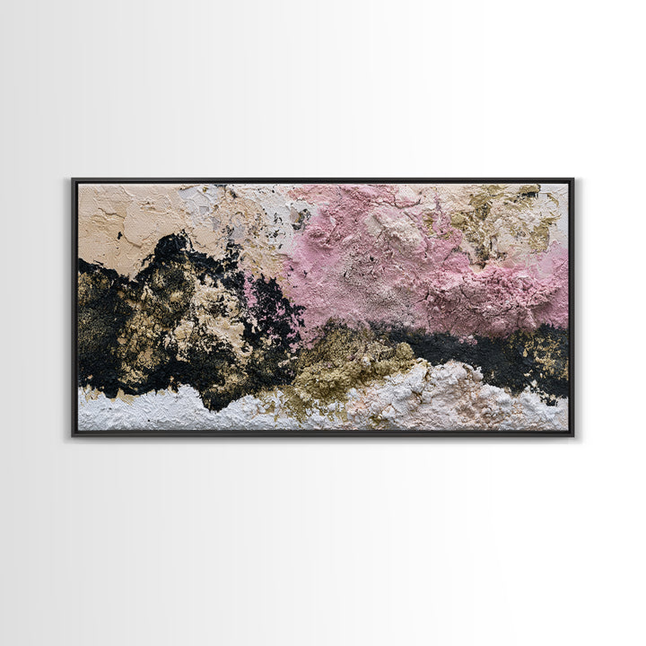 Simple Mushroom and Moss Forest Study Framed Canvas Print, Scandinavian Art, Canvas Art, Living Room Decor, Fine Art, Nordic, SCA-2x1-92