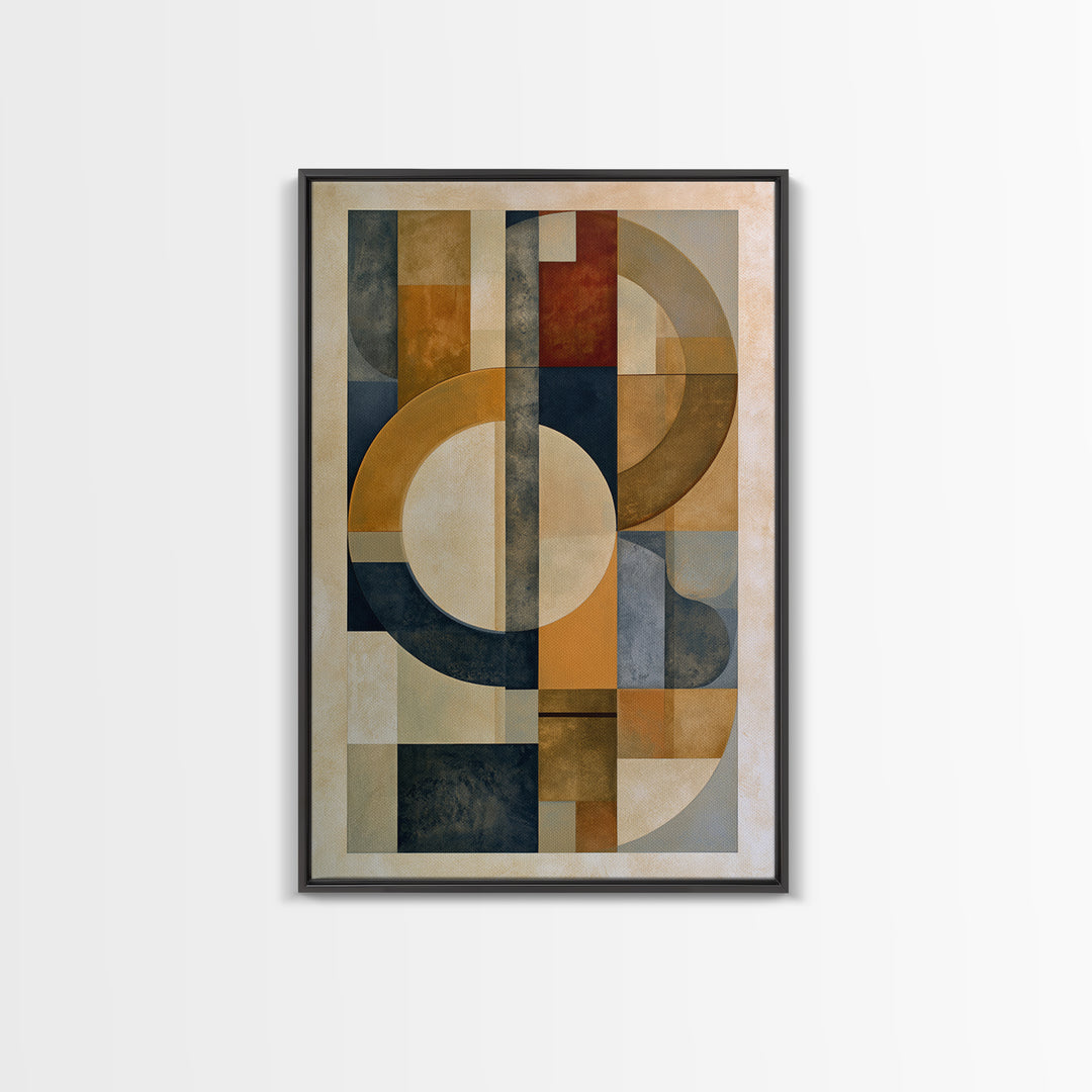 Soft Beige Geometric Abstraction Canvas Print, Scandinavian Art, Christmas Decor, Living Room Decor, Fine Art, Nordic, SCA-2x3-11