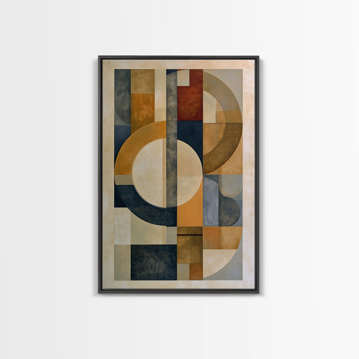 Soft Beige Geometric Abstraction Canvas Print, Scandinavian Art, Christmas Decor, Living Room Decor, Fine Art, Nordic, SCA-2x3-11