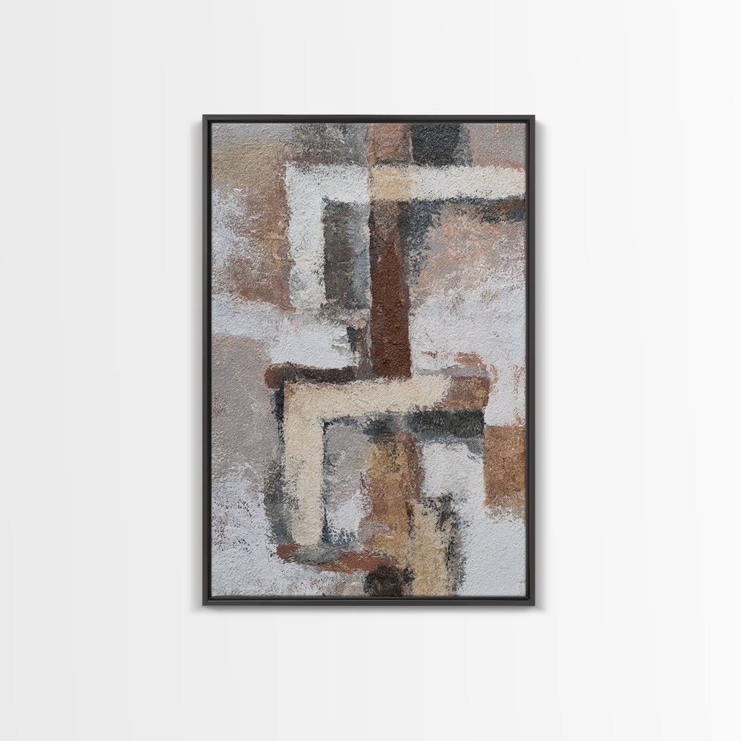 Soft Wool Texture Abstract Framed Canvas Print, Scandinavian Art, Printable Wall Art, Living Room Decor, Abstract Art, Nordic, SCA-2x3-3