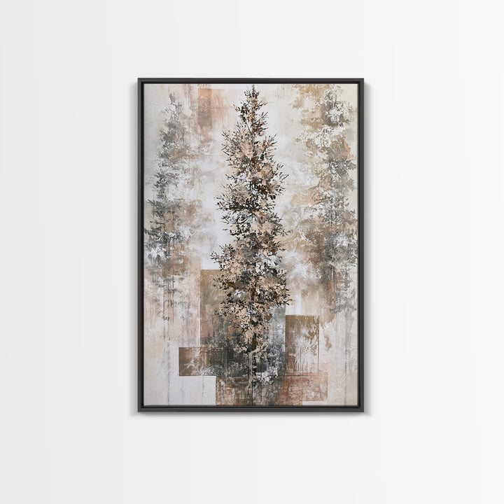 Snowy Nordic Forest Canvas Print, Scandinavian Art, Modern Art, Living Room Decor, Fine Art, Nordic, Contemporary Art, SCA-2x3-57