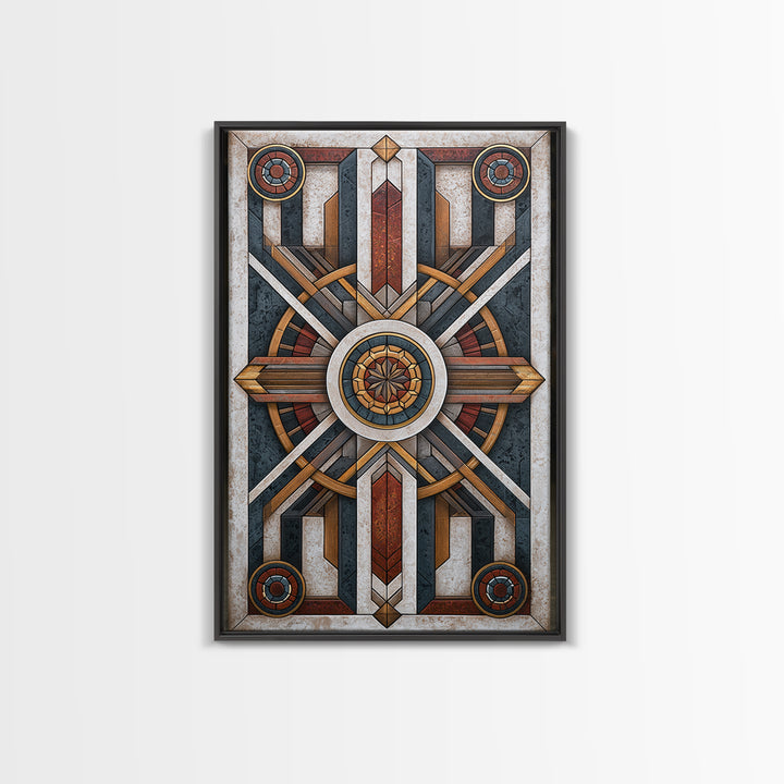 Scandinavian Textile Pattern Canvas Print, Scandinavian Art, Printable Art, Living Room Decor, Oil Painting, Nordic, Modern Art, SCA-2x3-72