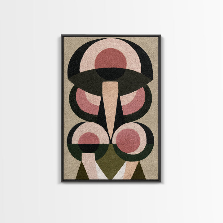 Simple Mushroom and Moss Forest Study Framed Canvas Print, Scandinavian Art, Room Decor, Living Room Decor, Fine Art, Nordic, SCA-2x3-8
