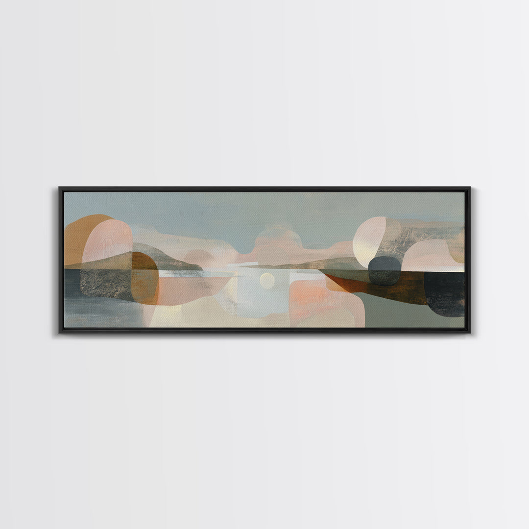 Single Black Branch on Warm White Background Canvas Print, Scandinavian Art, Living Room Wall Art, Living Room Decor, Nordic, SCA-3x1-12