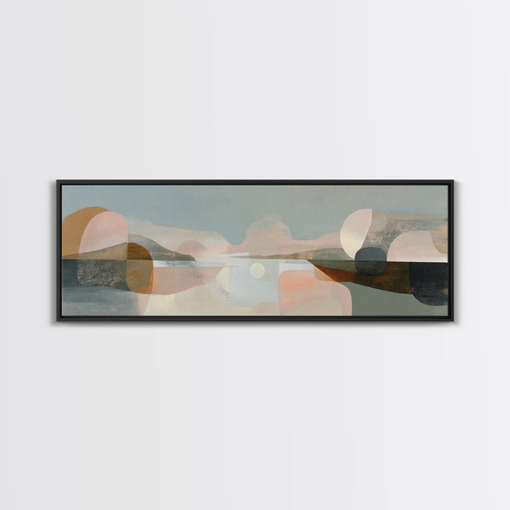Single Black Branch on Warm White Background Canvas Print, Scandinavian Art, Living Room Wall Art, Living Room Decor, Nordic, SCA-3x1-12