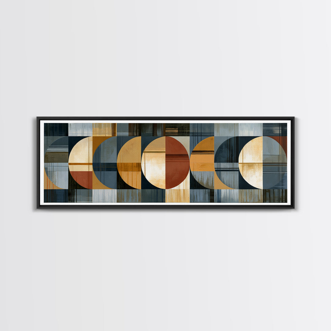 Minimal Sun over Pine Forest Framed Canvas Print, Scandinavian Art, Statement Artwork, Living Room Decor, Fine Art, Nordic, SCA-3x1-57