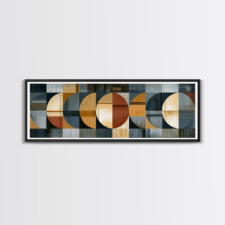 Minimal Sun over Pine Forest Framed Canvas Print, Scandinavian Art, Statement Artwork, Living Room Decor, Fine Art, Nordic, SCA-3x1-57