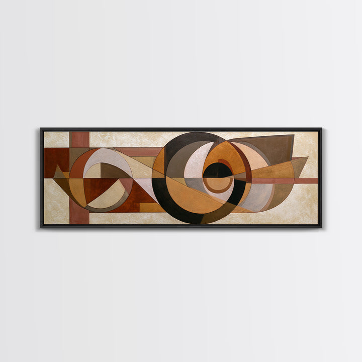 Soft Beige Geometric Abstraction Canvas Print, Scandinavian Art, Printable Art, Living Room Decor, Abstract Art, Nordic, SCA-3x1-91