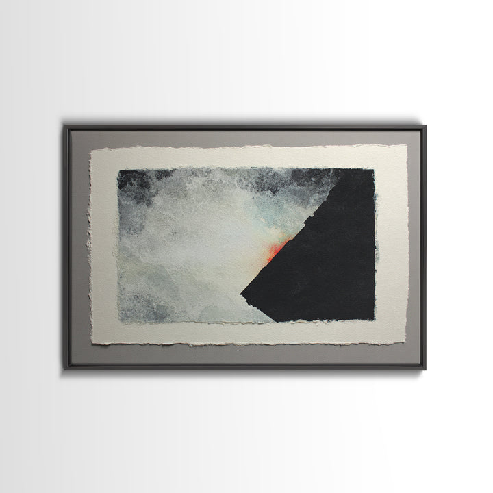 Herringbone Monochrome Pattern Framed Canvas Print, Scandinavian Art, Canvas Art, Living Room Decor, Fine Art, Nordic, SCA-3x2-2