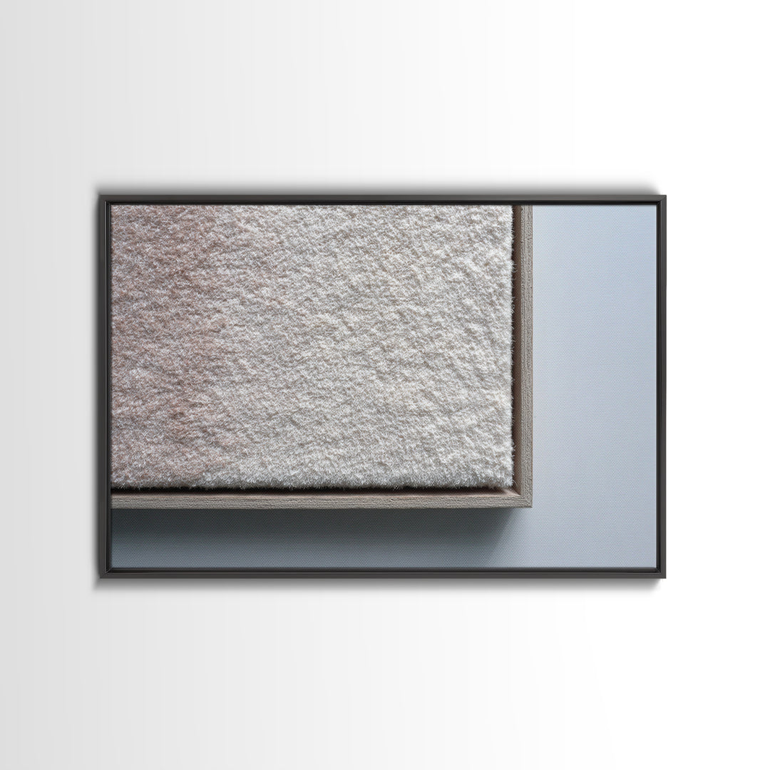 Soft Wool Texture Abstract Framed Canvas Print, Scandinavian Art, Room Decor, Living Room Decor, Nordic, Mid Century Modern, SCA-3x2-23