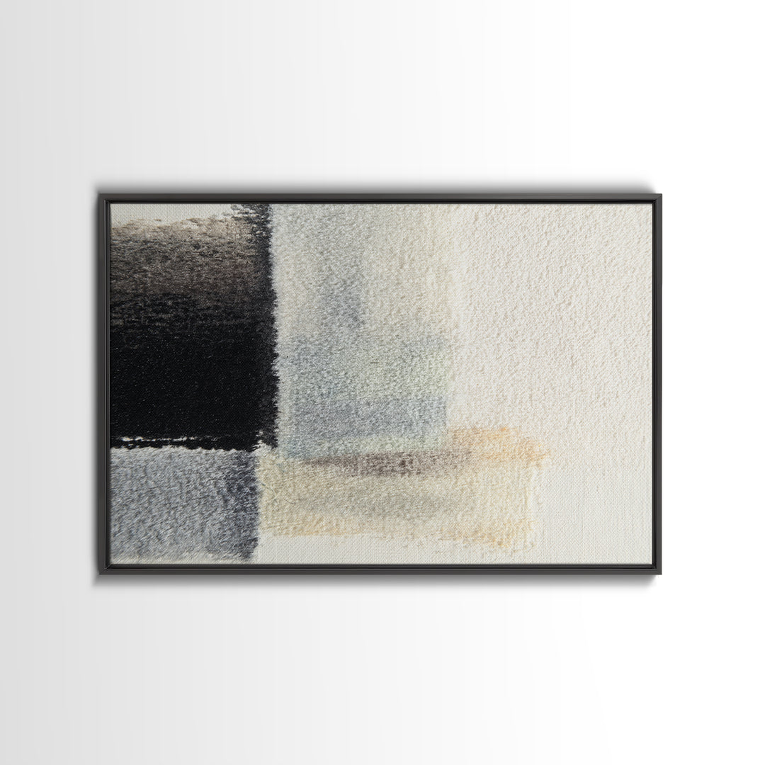 Soft Wool Texture Abstract Framed Canvas Print, Scandinavian Art, Modern Wall Art, Living Room Decor, Abstract Art, Nordic, SCA-3x2-95
