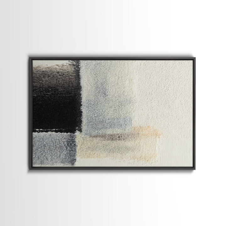Soft Wool Texture Abstract Framed Canvas Print, Scandinavian Art, Modern Wall Art, Living Room Decor, Abstract Art, Nordic, SCA-3x2-95