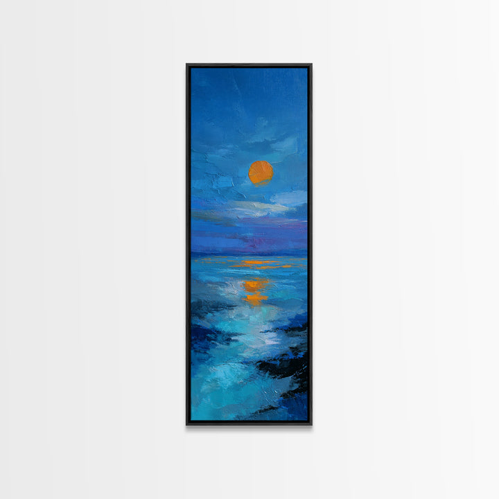 Crashed Satellite in a Desert Storm Framed Canvas Print, Scifi Art, Fantasy Art, Living Room Decor, Oil Painting, Orbit, SCI-1x3-79