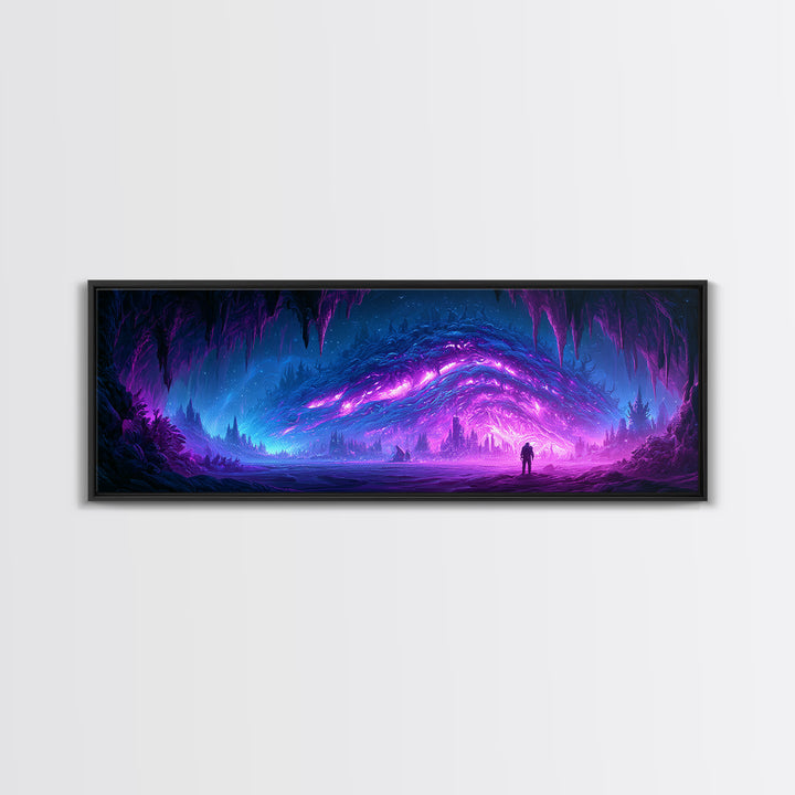 Glowing Alien Artifact Canvas Print, Scifi Art, Gallery Decor, Living Room Decor, Fine Art, Orbit, Wall Art, Home Decor, SCI-3x1-36