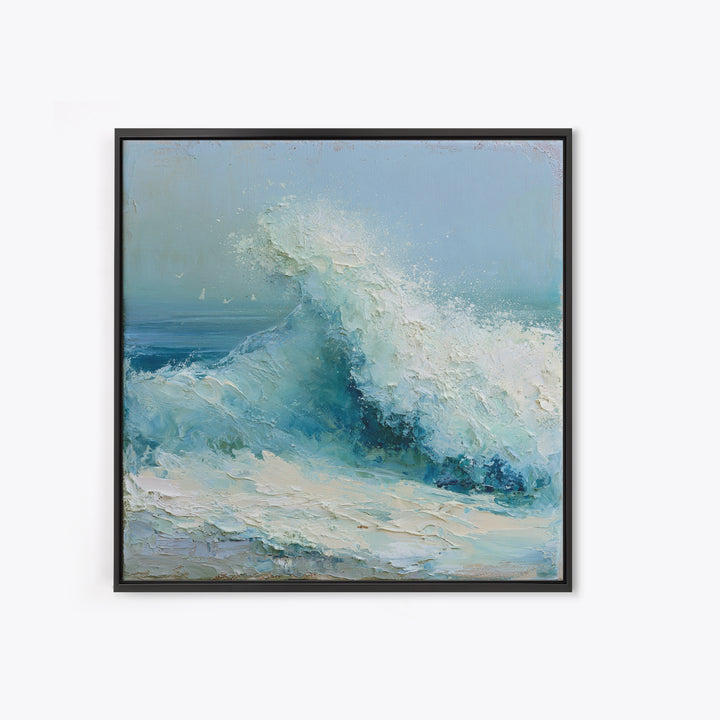 Wild Atlantic Wave Framed Canvas Print, Seascape Art, Gallery Decor, Coastal Decor, Fine Art, Seascape, Contemporary Art, SEA-1x1-65