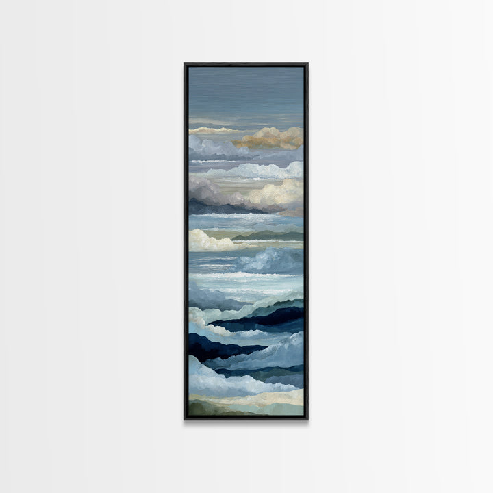 Storm Waves Crashing Canvas Print, Seascape Art, Fine Art Print, Coastal Decor, Fine Art, Seascape, Digital Prints, SEA-1x3-13