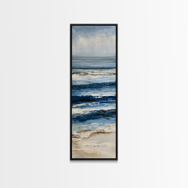 Minimal Horizon Line Framed Canvas Print, Seascape Art, Abstract Art, Coastal Decor, Fine Art, Seascape, Nautical Decor, SEA-1x3-76
