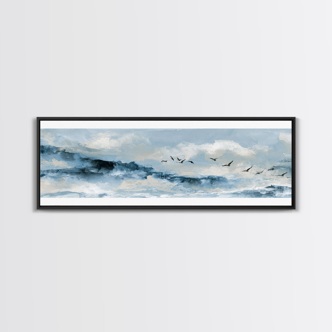Misty Sea Cliffs Canvas Print, Seascape Art, Living Room Decor, Coastal Decor, Fine Art, Seascape, Gallery Decor, Wall Decor, SEA-3x1-45