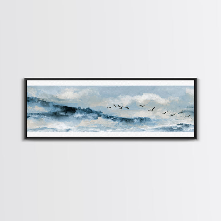 Misty Sea Cliffs Canvas Print, Seascape Art, Living Room Decor, Coastal Decor, Fine Art, Seascape, Gallery Decor, Wall Decor, SEA-3x1-45