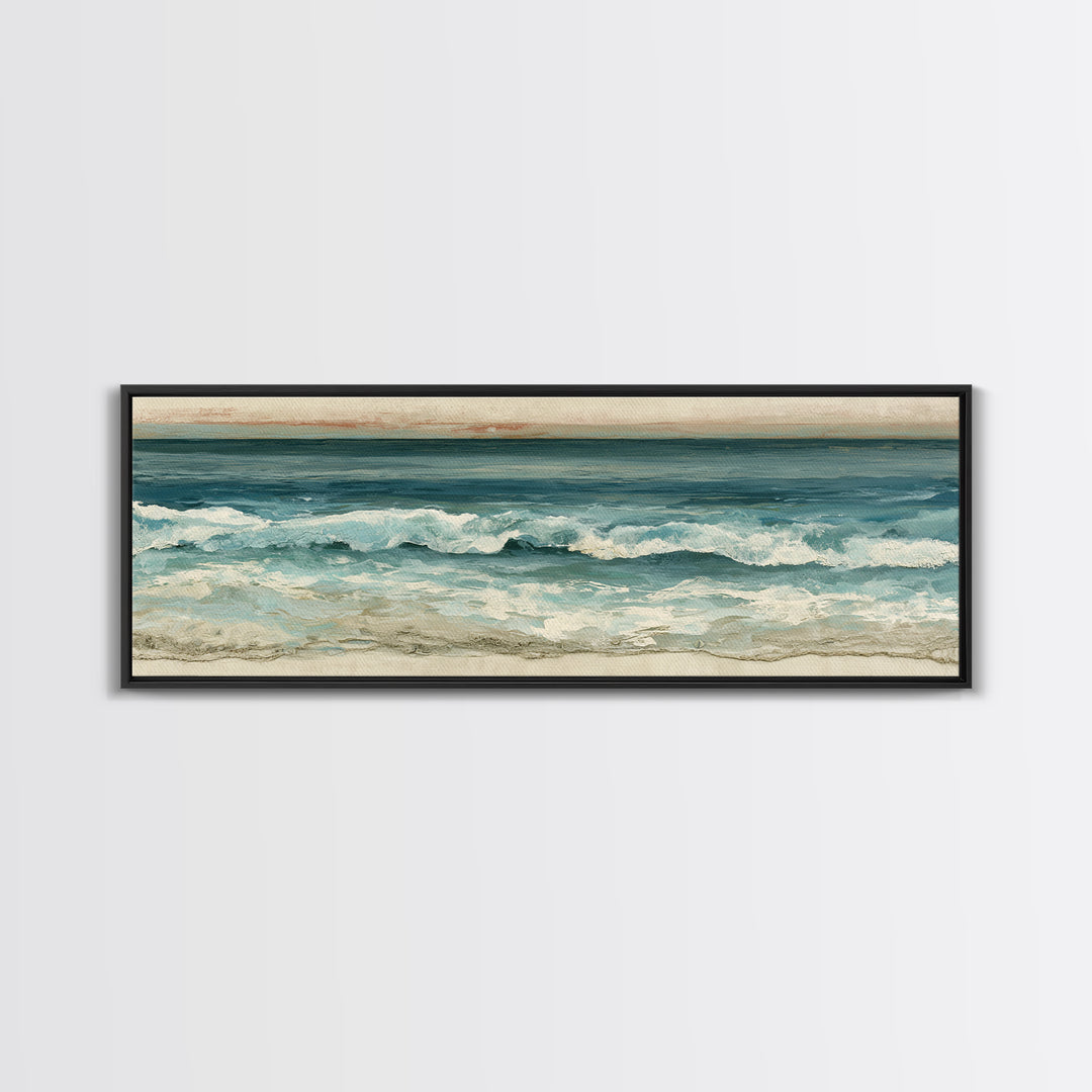 Minimal Horizon Line Canvas Print, Seascape Art, Living Room Wall Art, Coastal Decor, Fine Art, Seascape, Statement Artwork, SEA-3x1-8