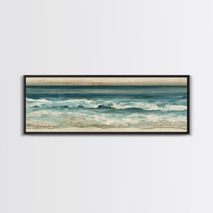 Minimal Horizon Line Canvas Print, Seascape Art, Living Room Wall Art, Coastal Decor, Fine Art, Seascape, Statement Artwork, SEA-3x1-8