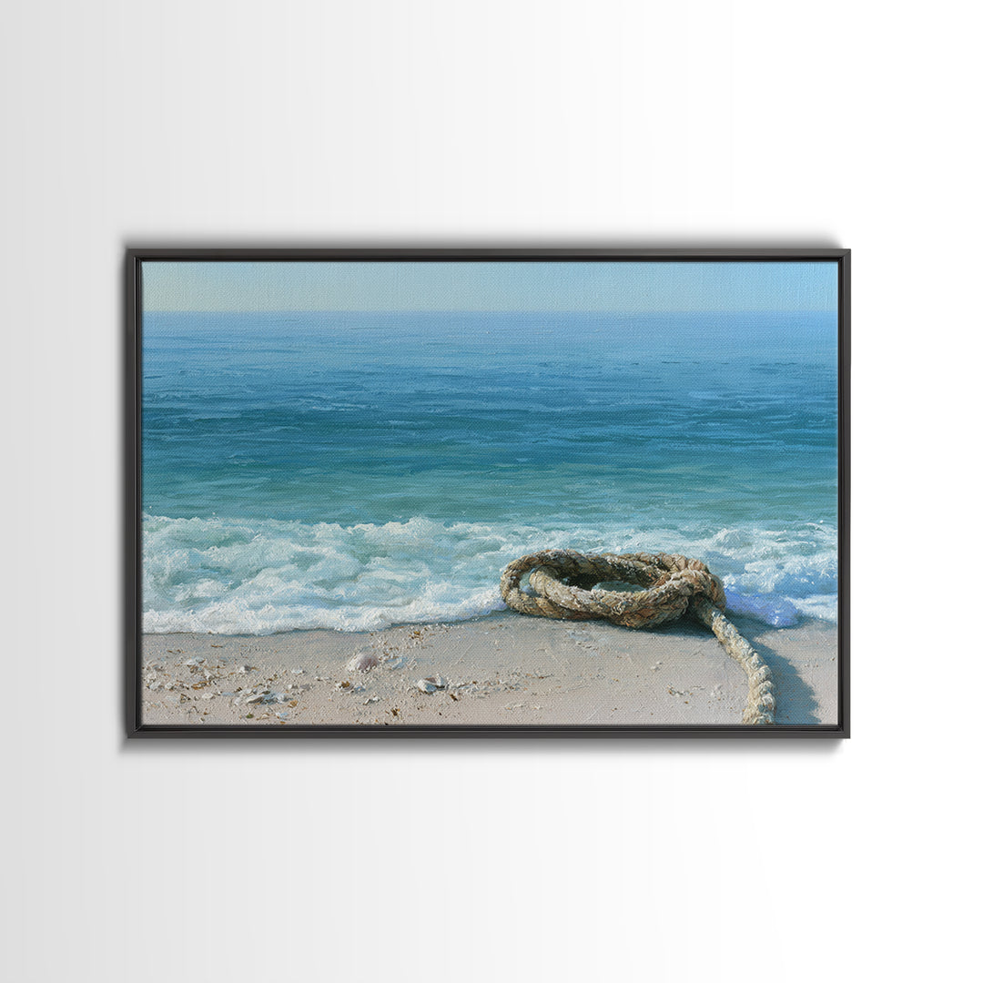 Calm Blue Horizon Canvas Print, Seascape Art, Printable Art, Coastal Decor, Oil Painting, Seascape, Beach Decor, Gallery Decor, SEA-3x2-54