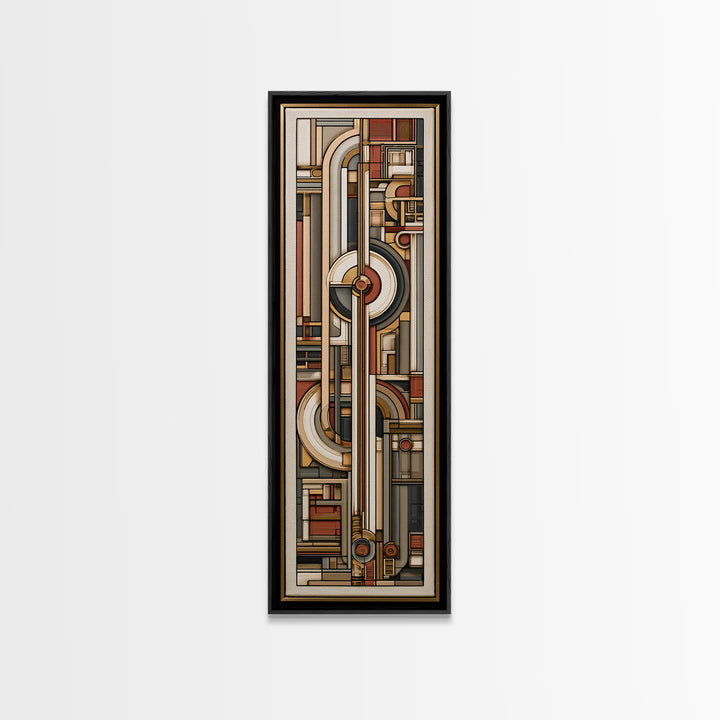 Abstract Temple Plan Made from Sacred Lines Canvas Print, Sacred Geometry Art, Zen Home Decor, Living Room Decor, Geometry, SGA-1x3-97