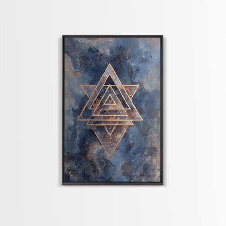 Triangle Mountain Landscape Canvas Print, Sacred Geometry Art, Printable Wall Art, Living Room Decor, Fine Art, Geometry, SGA-2x3-49