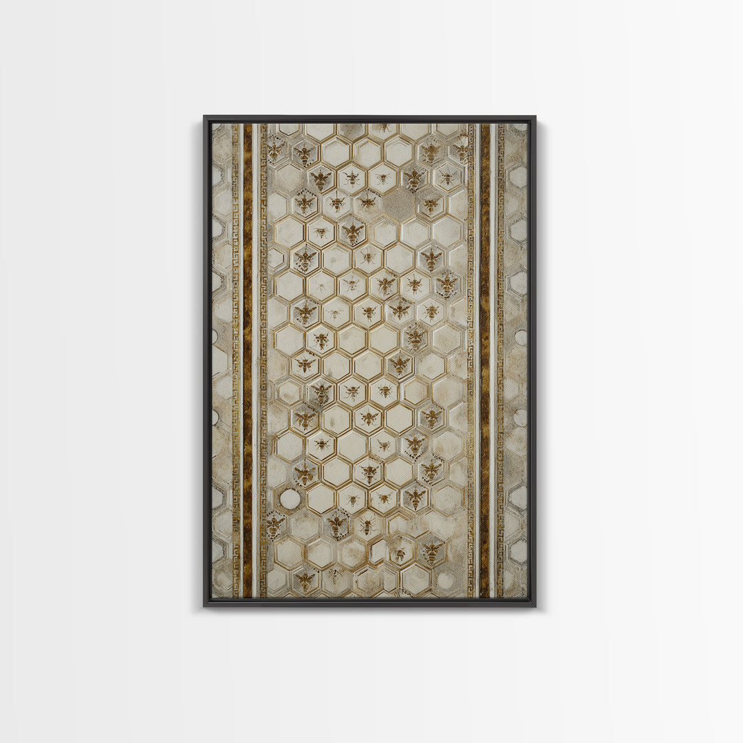 Cosmic Eye Inside Geometric Frame Framed Canvas Print, Sacred Geometry Art, Digital Wall Art, Living Room Decor, Abstract Art, SGA-2x3-75