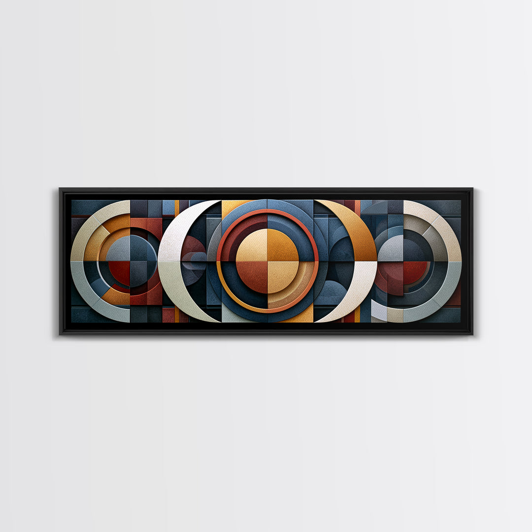 Geometric Sun and Moon Balance Design Canvas Print, Sacred Geometry Art, Zen Wall Art, Living Room Decor, Fine Art, Geometry, SGA-3x1-20