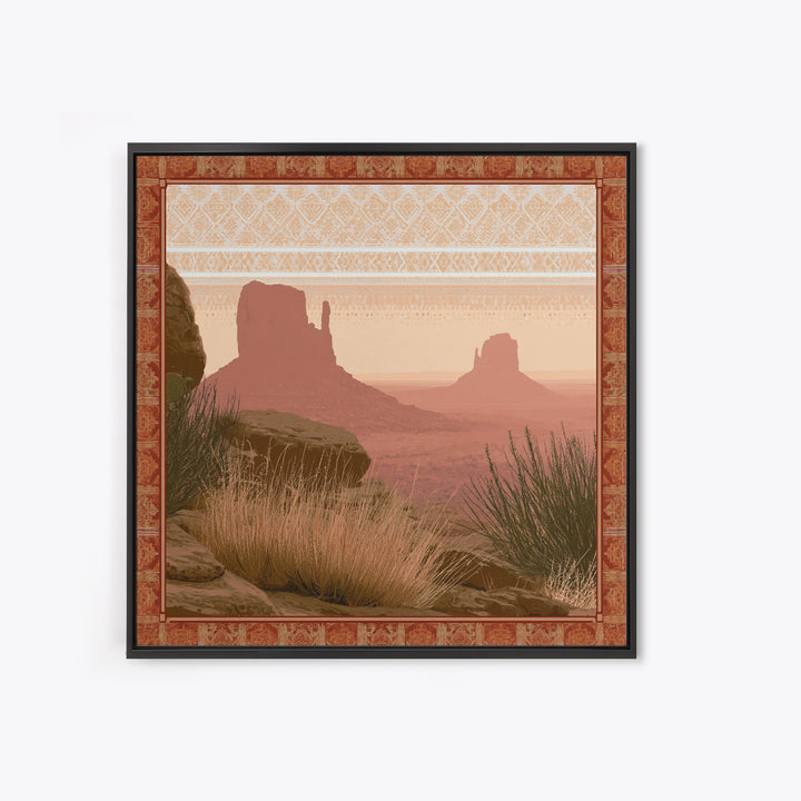 Monument Valley Silhouette Canvas Print, Southwestern Art, Native American Art, Southwestern Decor, Mesa, Luxury Decor, SOU-1x1-10
