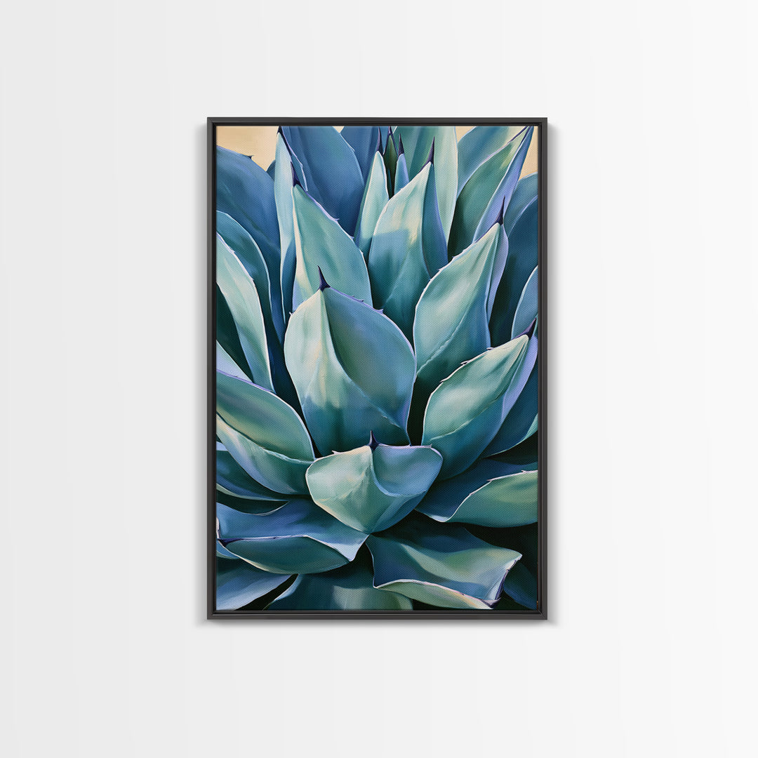 Agave Plant Closeup Framed Canvas Print, Southwestern Art, Western Wall Art, Southwestern Decor, Fine Art, Mesa, Gallery Decor, SOU-2x3-93