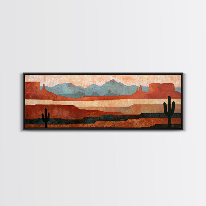Abstract Canyon Layers Canvas Print, Southwestern Art, Printable Art, Southwestern Decor, Fine Art, Mesa, Native American Art, SOU-3x1-34