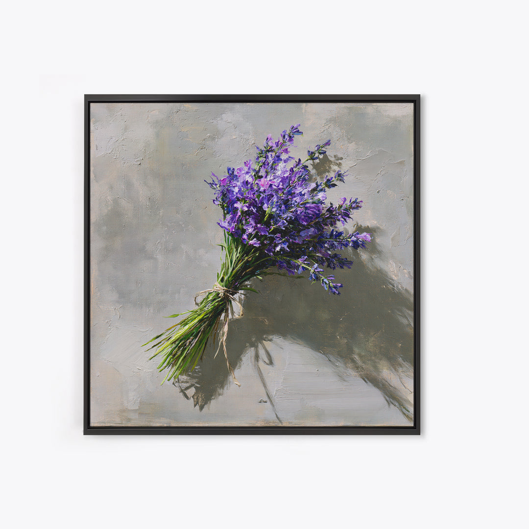 Lavender Bundle with Soft Shadow Canvas Print, Spa Art, Wildlife Wall Art, Spa Decor, Watercolor Art, Serenity, SPA-1x1-55